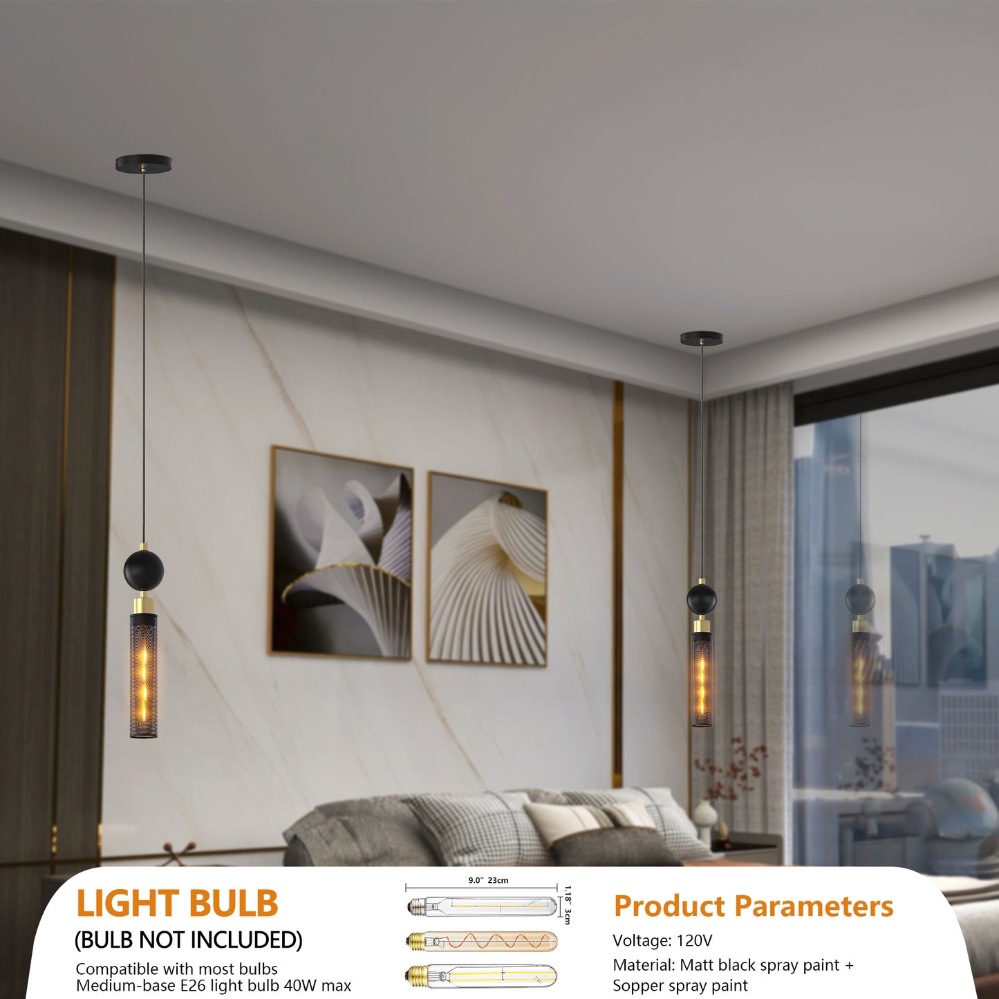 Modern Black Wrought Iron Pendant Light For Kitchen Island