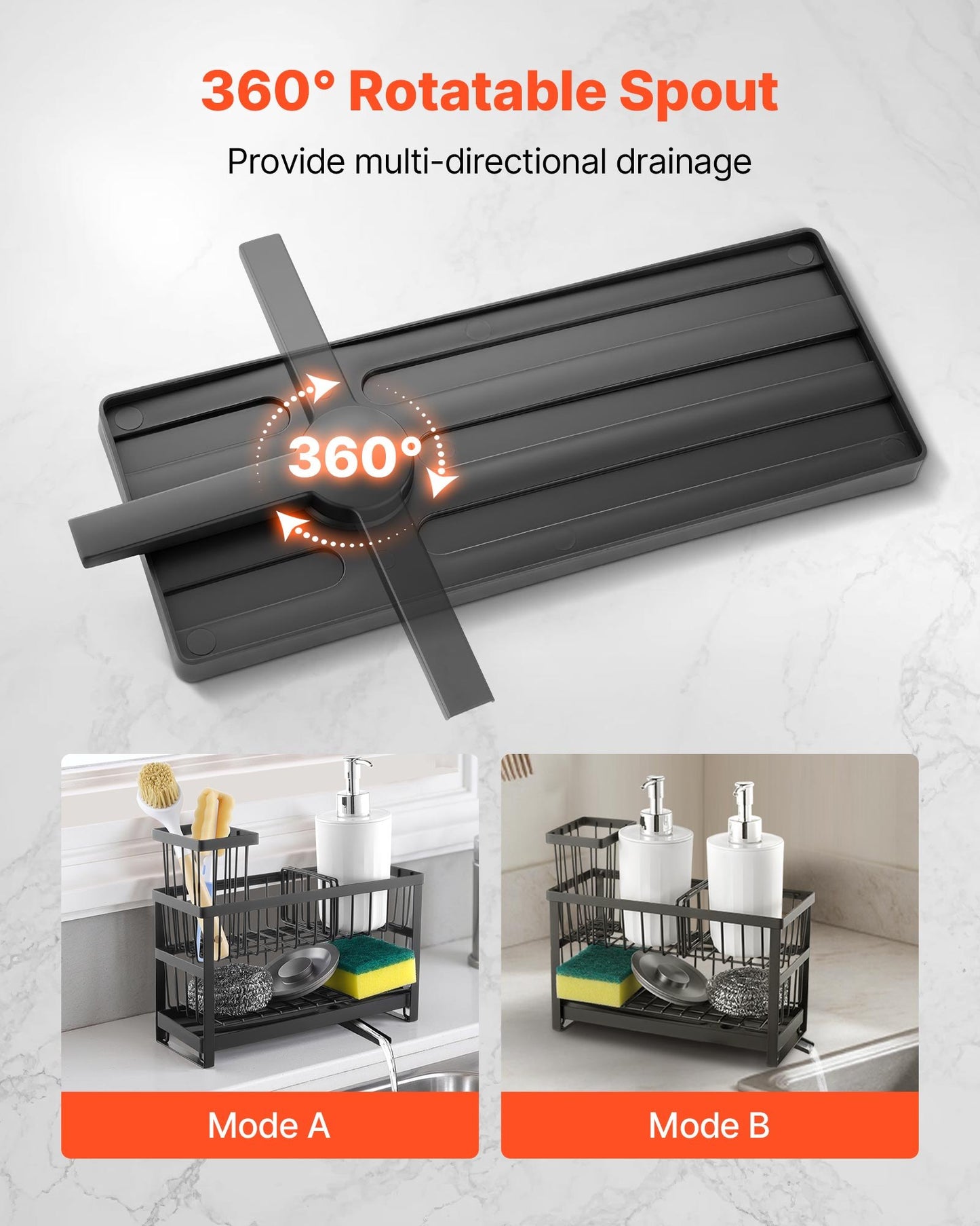 Kitchen Sink Caddy Organizer Sponge Holder