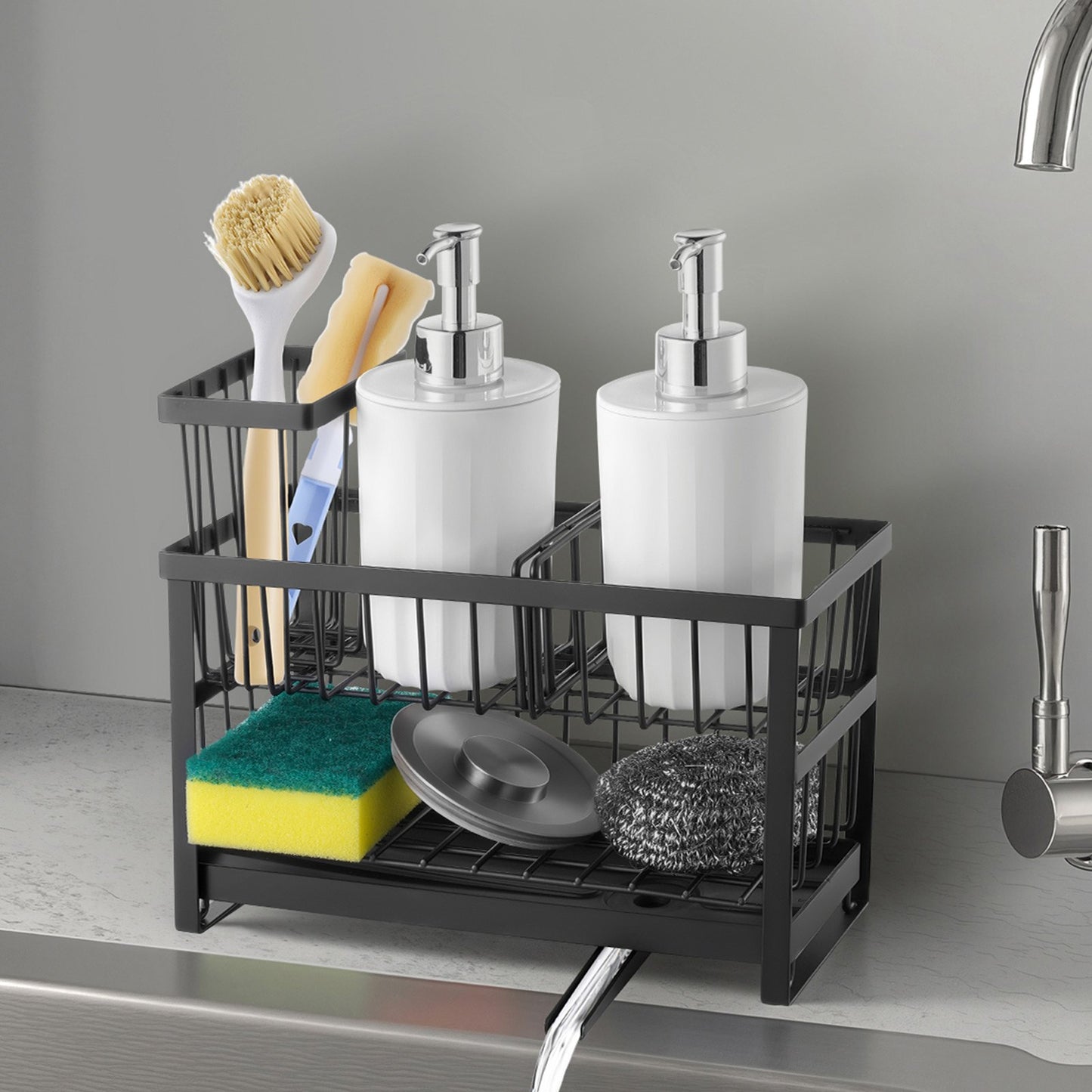 Kitchen Sink Caddy Organizer Sponge Holder
