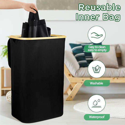 Recyclable Trash Can 26 Gallons Removable Reusable Inner Bag