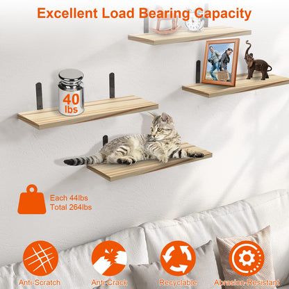 6 Sets Floating Shelves 15.74x5.74 Inch Wall Mounted Shelves