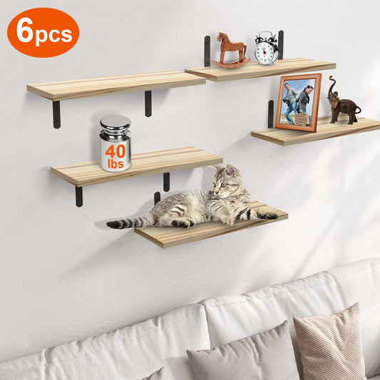 6 Sets Floating Shelves 15.74x5.74 Inch Wall Mounted Shelves