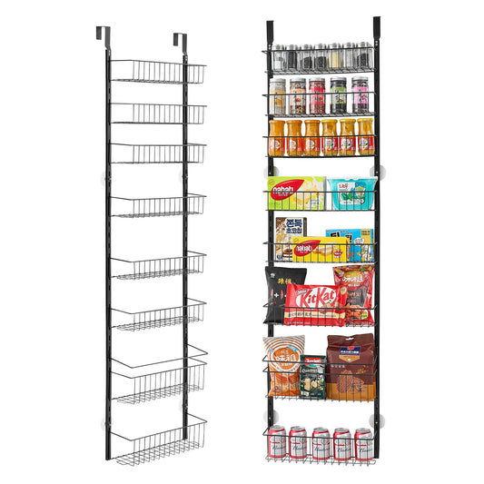 8-Tier Over The Door Pantry Organizer Hanging Storage Rack